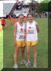 Miranda Norlin (right) with Penny Lane Buckner, Asheville Lightning