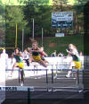 Julie Osborne winning 110M Hurdles in 2004 Buncombe County Meet