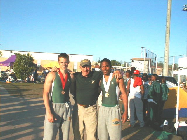 Coach Pantas, with Cade Liverman and Kris Fant, 2003 Taco Bell
