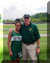 Terran Ward, 55M Hurdles Champion 2004, with Coach Pantas